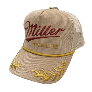 Miller High Life Embroidered Corduroy Snapback Hat
